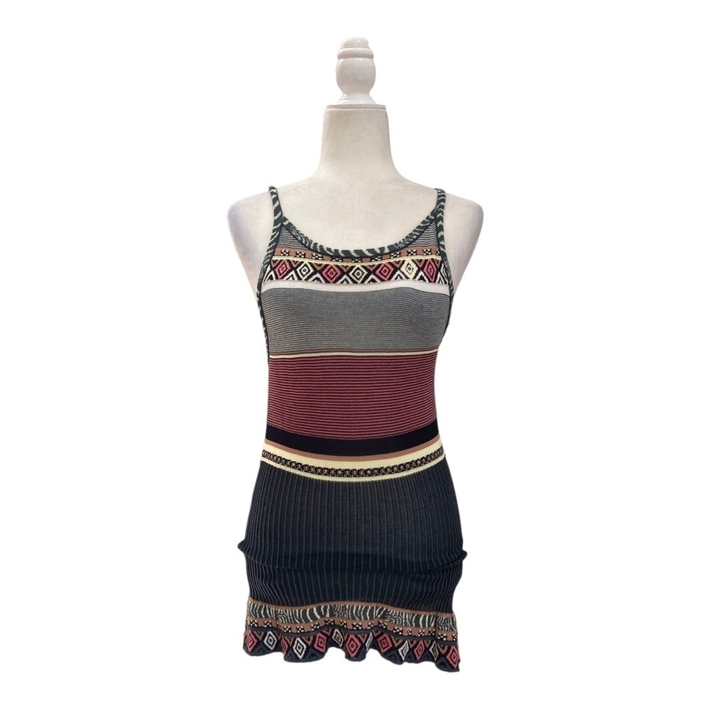 ALDO MARTINS Barcelona Striped Ribbed Longline Stretch tank Top Bamboo Blend - Picture 5 of 10